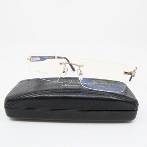 Paul Vosheront PV 314R C1 23K Gold Plated & Carbon Fiber, Rimless New Eyeglasses